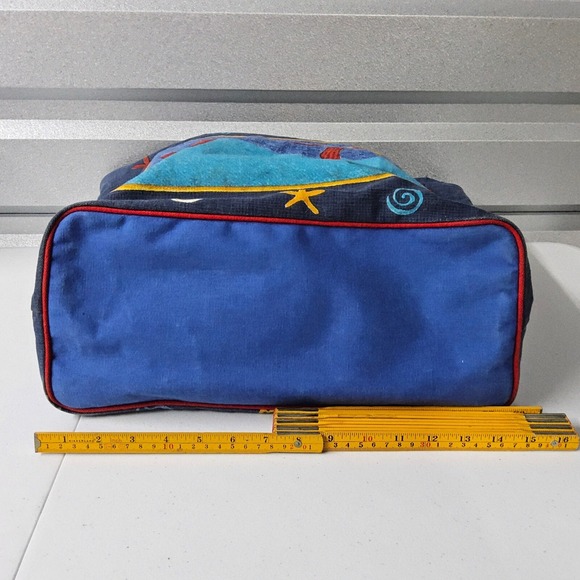 Sun and Sand Fish Large Tote Bag Novelty Nautical Beach Bag Purse Colorful - Picture 14 of 16